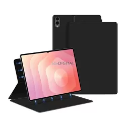   HUSĂ! - Carcasă Standing, efect piele (active FLIP, magnetic, deschidere laterală, desktop) BLACK Samsung Galaxy Tab S11 Ultra 5G (SM-X936B), Galaxy Tab S11 Ultra WIFI (SM-X930)