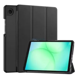   HUSĂ! - Husă permanentă cu efect de piele (FLIP activ, deschidere laterală, TRIFOLD, suport de birou) BLACK Samsung Galaxy Tab A11 LTE (SM-X135), Galaxy Tab A11 WIFI (SM-X130)