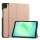 HUSĂ! - Carcasă Standing, efect piele (active FLIP, deschidere laterală, TRIFOLD, suport desktop) GOLDEN RUSAL Samsung Galaxy Tab A11 LTE (SM-X135), Galaxy Tab A11 WIFI (SM-X130)