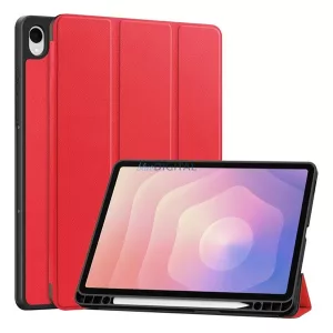 HUSĂ! - Husă permanentă, efect piele (active FLIP, deschidere laterală, TRIFOLD, desktop, suport creioane) PIROS Samsung Galaxy Tab S11 5G (SM-X736B), Galaxy Tab S11 WIFI (SM-X730)