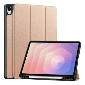 HUSĂ! - Husă Standing, efect piele (active FLIP, deschidere laterală, TRIFOLD, desktop, suport creioane) GOLDEN RUSAL Samsung Galaxy Tab S11 5G (SM-X736B), Galaxy Tab S11 WIFI (SM-X730)