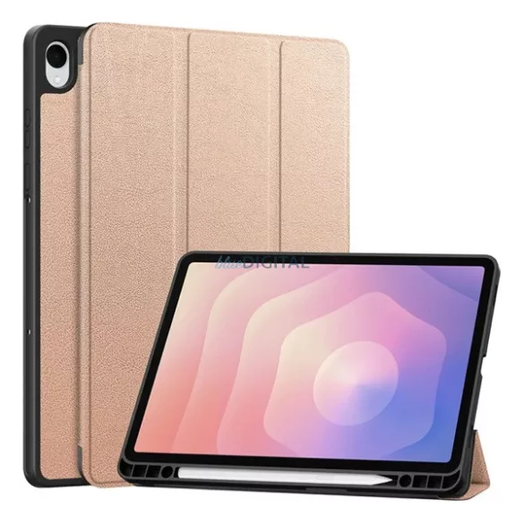 HUSĂ! - Husă Standing, efect piele (active FLIP, deschidere laterală, TRIFOLD, desktop, suport creioane) GOLDEN RUSAL Samsung Galaxy Tab S11 5G (SM-X736B), Galaxy Tab S11 WIFI (SM-X730)