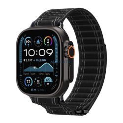   SPIGEN WBF0 Curea (dimensiune personalizată, mare, nailon, velcro, reglabilă) BLACK Apple Watch Series 5 44mm, Watch Series 4 44mm, Watch Series 3 42mm