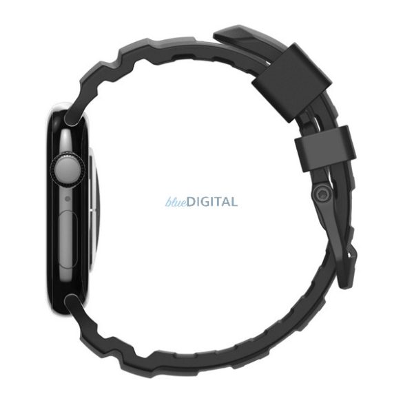 SPIGEN WBS2 curea (personalizată, mare, silicon, reglabilă) BLACK Apple Watch Series 5 44mm, Watch Series 4 44mm, Watch Series 3 42mm