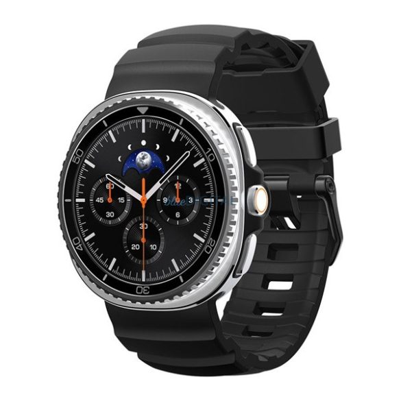 Curea SPIGEN WBS2 (dimensiune personalizată, silicon, reglabilă) BLACK Samsung Galaxy Watch 8 40mm (SM-L320), Galaxy Watch 8 44mm (SM-L330), Galaxy Watch 8 Classic eSIM 46mm (SM-L505)