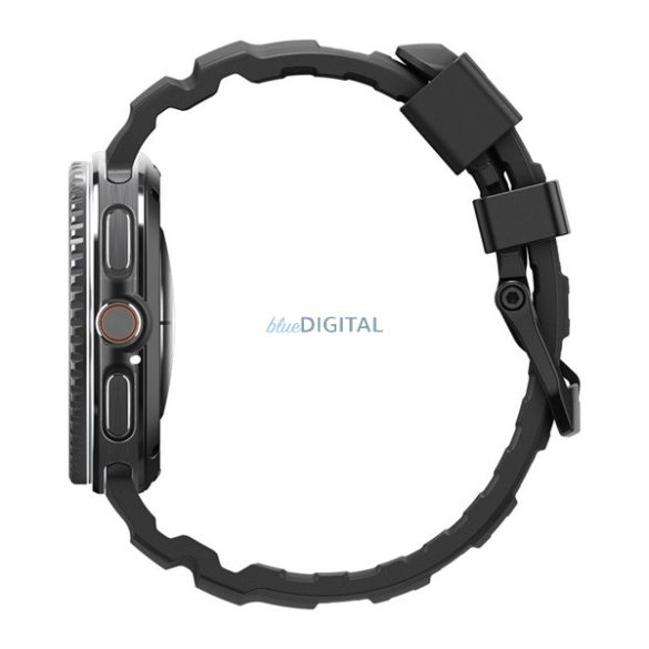 Curea SPIGEN WBS2 (dimensiune personalizată, silicon, reglabilă) BLACK Samsung Galaxy Watch 8 40mm (SM-L320), Galaxy Watch 8 44mm (SM-L330), Galaxy Watch 8 Classic eSIM 46mm (SM-L505)