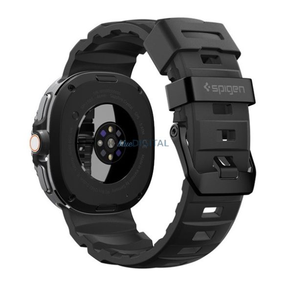 Curea SPIGEN WBS2 (dimensiune personalizată, silicon, reglabilă) BLACK Samsung Galaxy Watch 8 40mm (SM-L320), Galaxy Watch 8 44mm (SM-L330), Galaxy Watch 8 Classic eSIM 46mm (SM-L505)