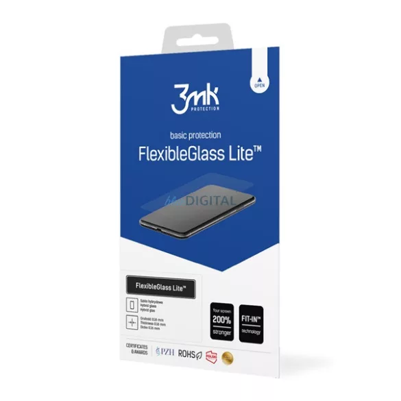 3MK FLEXIBLE GLASS LITE ecran protector de sticlă (2.5D, flexibil, ultra-subțire, 0.16mm, 6H) pentru Xiaomi Redmi Note 14 5G