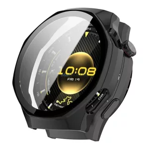 Cadru din plastic (BUMPER, rezistență la șocuri + sticlă de protecție a ecranului) BLACK Huawei Watch GT 6 Pro 46mm