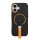 HUSĂ! - Protecție siliconică pentru telefon (interior din microfibră de pluș, protecție pentru cameră, curea pentru degete, MagSafe) BLACK Samsung Galaxy A56 5G (SM-A566), Galaxy A36 5G (SM-A366)