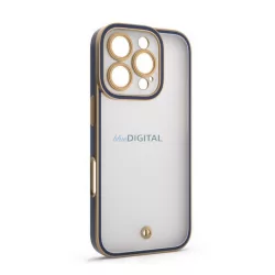   HUSĂ! - Silicon protector de telefon (rezistent la șocuri, mat, spate din plastic, protector de cameră) GOLD/BLACK Apple iPhone 16 Pro Max