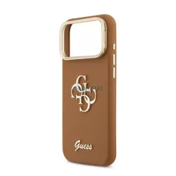   HUSĂ! - GUESS GRAINED BIG 4G & STAND CAMERA silicon protector de telefon (spate din plastic, ECO piele spate, kickstand) BARNA Apple iPhone 17 Pro