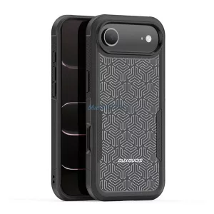 HUSĂ! - DUX DUCIS SHLD apărător silicon protector de telefon (rezistență ridicată la impact, MagSafe, model triunghi) BLACK Apple iPhone Air