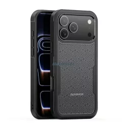   HUSĂ! - DUX DUCIS SHLD apărător silicon protector de telefon (rezistent la șocuri, MagSafe, model triunghi) BLACK Apple iPhone 17 Pro