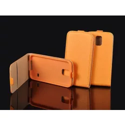   Husă rabatabilă din silicon portocaliu pentru Samsung G350 Galaxy Core Plus