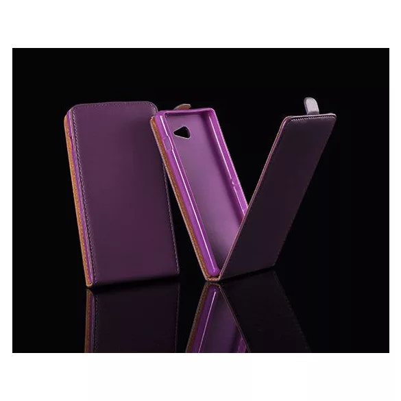 Husă cu rabat subțire din silicon pentru Sony Xperia Z3 Compact D5803 mov