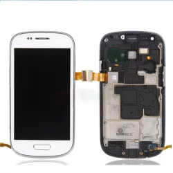   Samsung I8190 Galaxy S3 Mini LCD alb din fabrică + panou tactil cu cadru  - PIESĂ DE SCHIMB!
