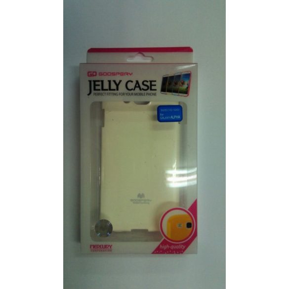 Husa din silicon Samsung G850 Galaxy Alpha alb Mercury Jelly