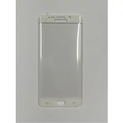   Film de sticlă frontală Samsung G928F Galaxy S6 Edge+ alb curbat 3D de 0,3 mm