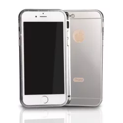   Capacul spate al oglinzii de protecție din aluminiu argintiu Samsung J500 Galaxy J5