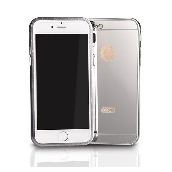 Capacul spate al oglinzii de protecție din aluminiu argintiu Samsung J500 Galaxy J5