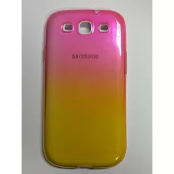   Husă ultra-subțire din silicon Samsung I9300 I9301 I9305 Galaxy S3/S3 Neo/S3 LTE, culoare roz și galben, de 0,3 mm