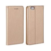   Huawei Y6 II husă pentru telefon, husă carte, husă cu deschidere laterală, închidere magnetică, auriu