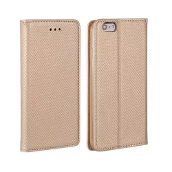  HUSĂ! - Huawei Y6 II husă pentru telefon, husă carte, husă cu deschidere laterală, închidere magnetică, auriu