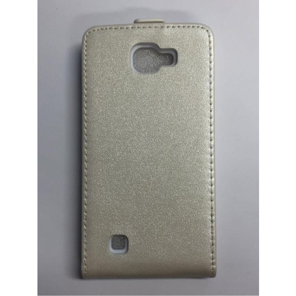 Husa cu rabat subtire din silicon LG K4 K130 alb