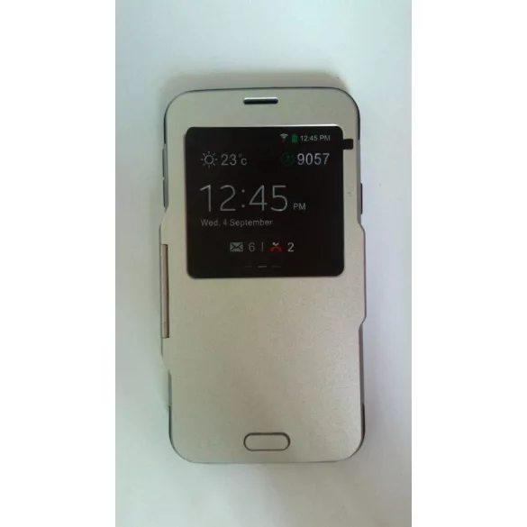 Carcasa Samsung G900 Galaxy S5 argintie Armor cu fereastra
