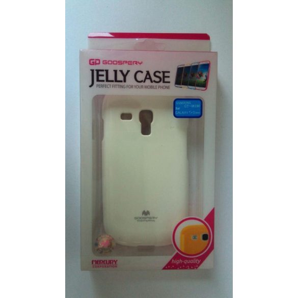 Husa din silicon Samsung I8190 I8200 Galaxy S3 Mini alb Mercury Jelly