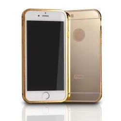   Capacul spate al oglinzii bara de protectie Samsung A310 Galaxy A3 2016 auriu din aluminiu
