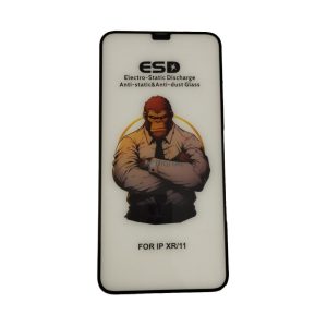 iPhone 11 / XR (6.1") folie de sticlă frontală, temperată, cadru negru, 9H, capac complet, ESD (fără ambalaj și accesorii)