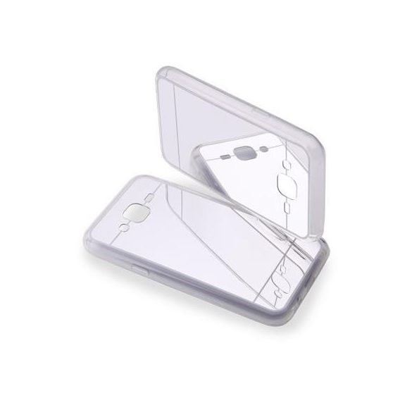 Husa spate din silicon cu oglinda argintie Samsung J120 Galaxy J1 2016