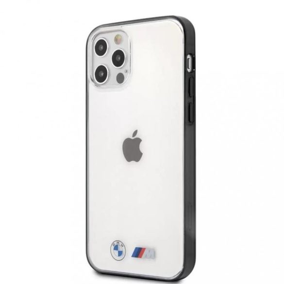 Husa din spate transparenta BMW M iPhone 12 Pro Max (6,7") cu cadru negru