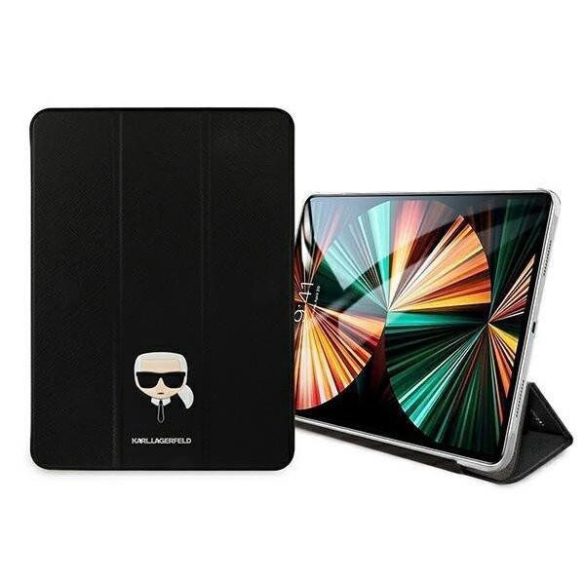 Karl Lagerfeld Head Saffiano (KLFC12OKHK) husă neagră pentru iPad Pro (12,9") 2020 / 2021
