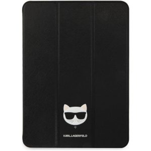 Husă pentru tabletă iPad Pro (12,9"), neagră, Karl Lagerfeld Choupette Head Saffiano (KLFC12OCHK)