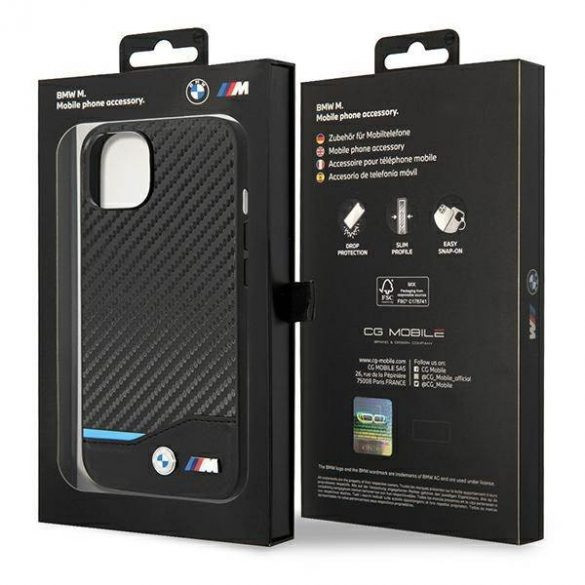 Husă spate iPhone 14 Pro Max (6,7"), neagră, BMW, BMHCP14X22NBCK