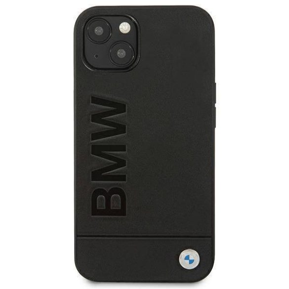 Husa spate iPhone 14 Plus (6,7"), piele, neagra, BMW, BMHCP14MSLLBK