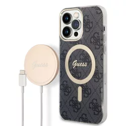   HUSĂ! - Husă din spate pentru iPhone 14 Pro Max (6,7") cu încărcător, MagSafe, negru, GUESS, BUGUHMP14XH4EACSK