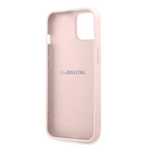 Husa din spate pentru iPhone 15 (6.1"), PU, ​​​​roz, sigla metalica GUESS 4G (GUHCP15S4GMGPI)