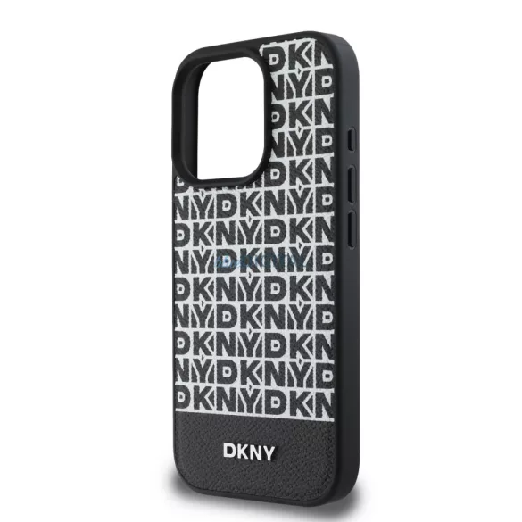 HUSĂ! - Husă spate iPhone 16 Pro (6.3"), PU, MagSafe, cu model, DKNY Repeat Pattern Bottom Stripe MagSafe
