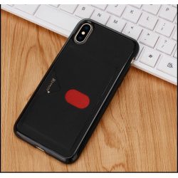   Husa spate neagra Hanman Samsung A730 Galaxy A8 Plus 2018 cu suport card bancar