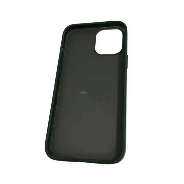 Carcasă din spate iPhone 12 Pro Max (6,7"), carcasă TPU, negru-translucid, cadru verde