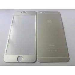   Film de sticlă pentru iPhone 6 6S Plus (5,5") argintiu complet (curbat) față + spate