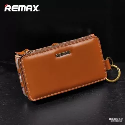   HUSĂ! - Husă portofel din piele maro Remax iPhone 6 6S (4,7")