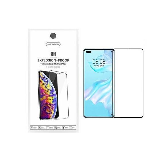Letang Huawei P40 folie din sticlă frontală neagră de 0,3 mm