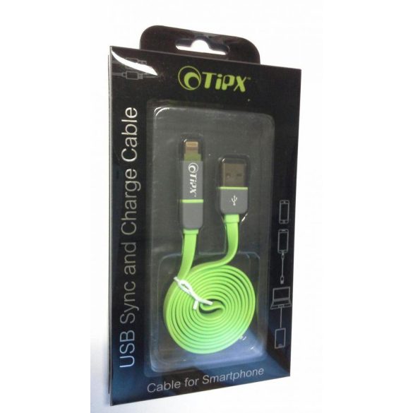 Cablu de date micro USB cu adaptor iPhone 8pin, verde, TiPX