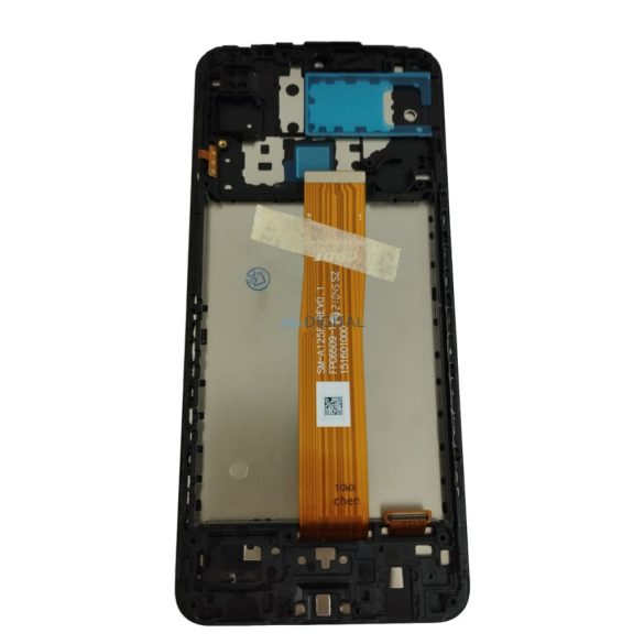 Samsung Galaxy A12 LCD + panou tactil cu ramă, negru, SM-A125F (CDOT)