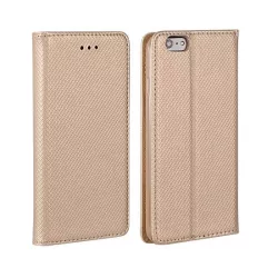   HUSĂ! - Husa telefon Nokia 8, husa carte, carcasa cu deschidere laterala, inchidere magnetica, aurie